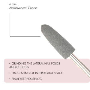 E.Mi Cone-shaped silicone rotary file, 6 mm, Coarse abrasiveness